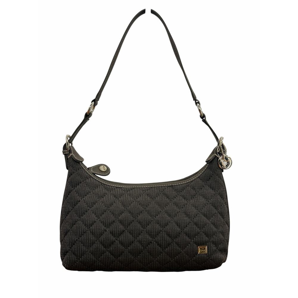The SAK Woven Knit Shoulder Bag NEW Women's Brown Classic Quilted Versatile Chic